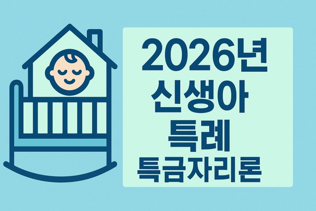신생아 특례대출 2026 조건 금리 신청 방법