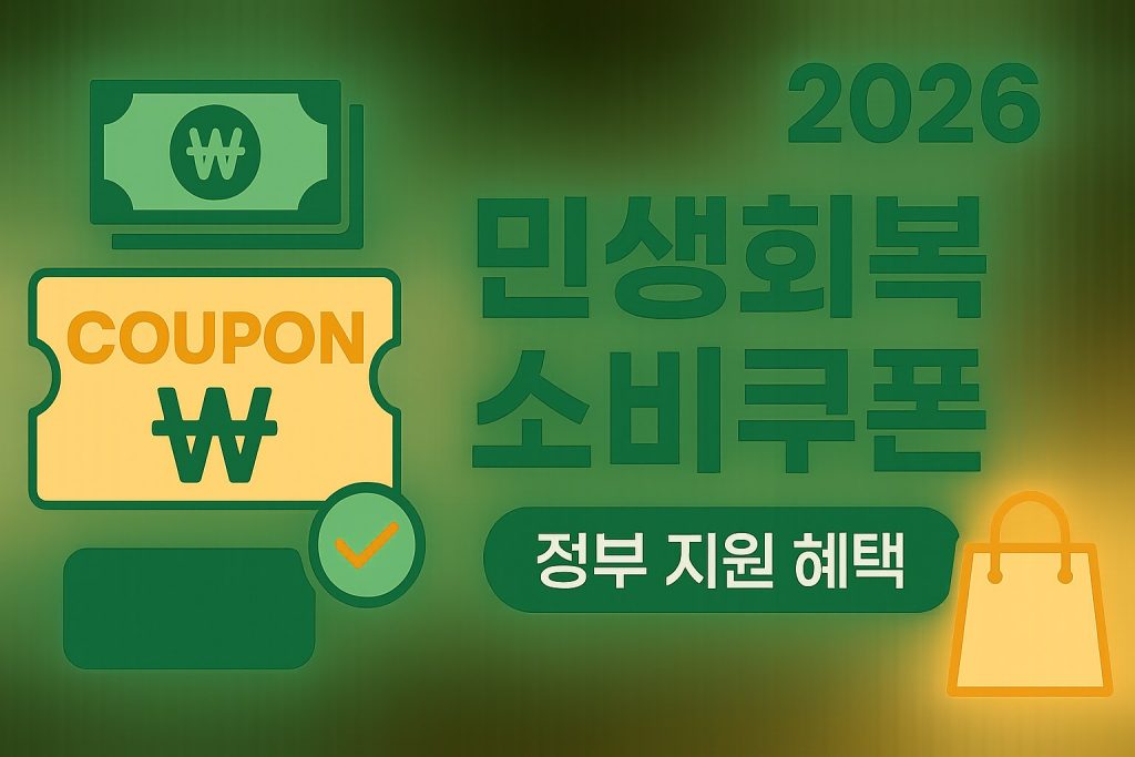 민생회복 소비쿠폰 2026 신청방법 지급금액 안내